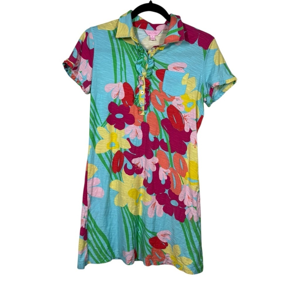 Lilly Pulitzer Carolyn Floral T Shirt Dress Size Medium
